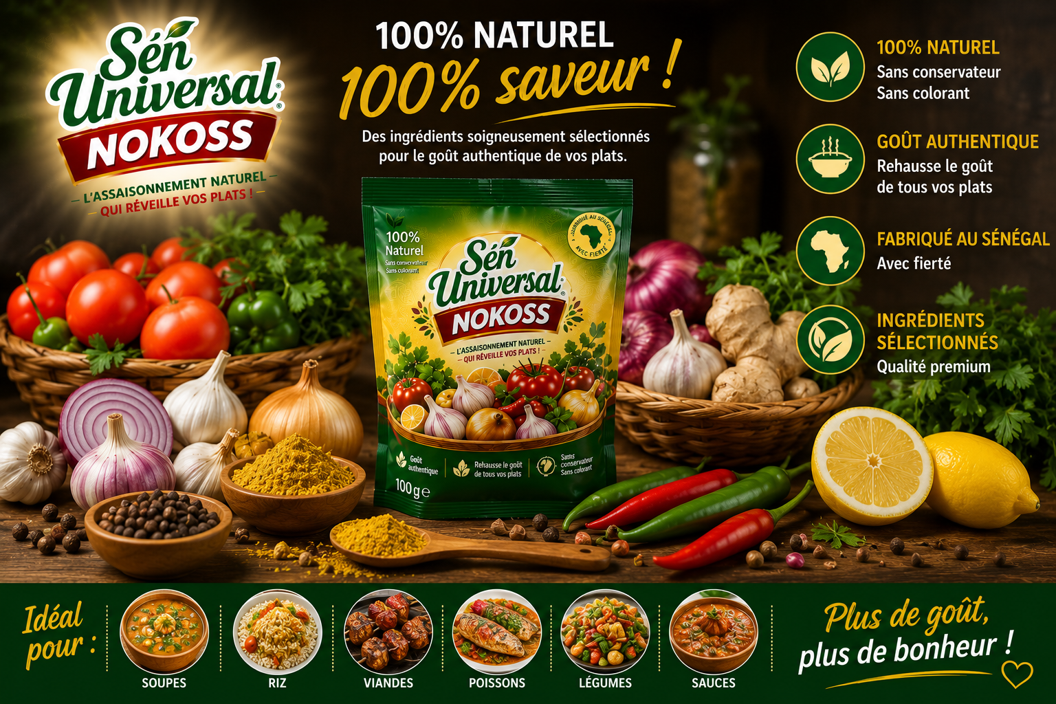 100% naturel, 100% saveur - Sén Universal NOKOSS